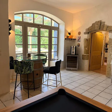 Renovated Stone Building With Air Conditioning Pool & Poolroom וילה Roujan